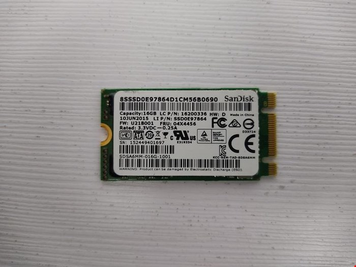SSD M2 SanDisk 16GB