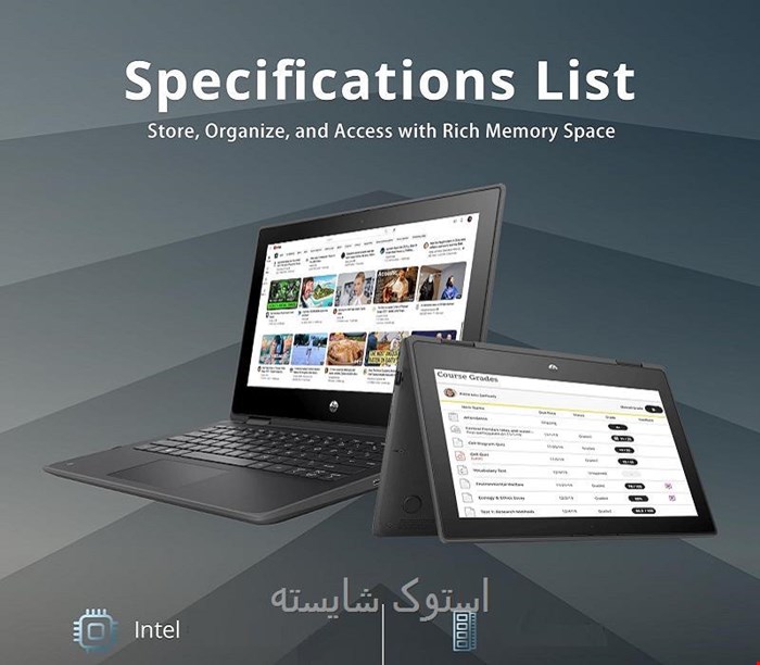 لپ تاپ استوک تبلت شو لمسی اچ پی HP ProBook x360 11 G5 EE Pentium(R) Silver(N5000) 4GB 500GB SSD
