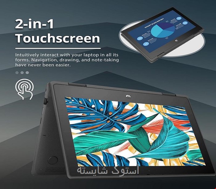 لپ تاپ استوک تبلت شو لمسی اچ پی HP ProBook x360 11 G5 EE Pentium(R) Silver(N5000) 4GB 256GB SSD